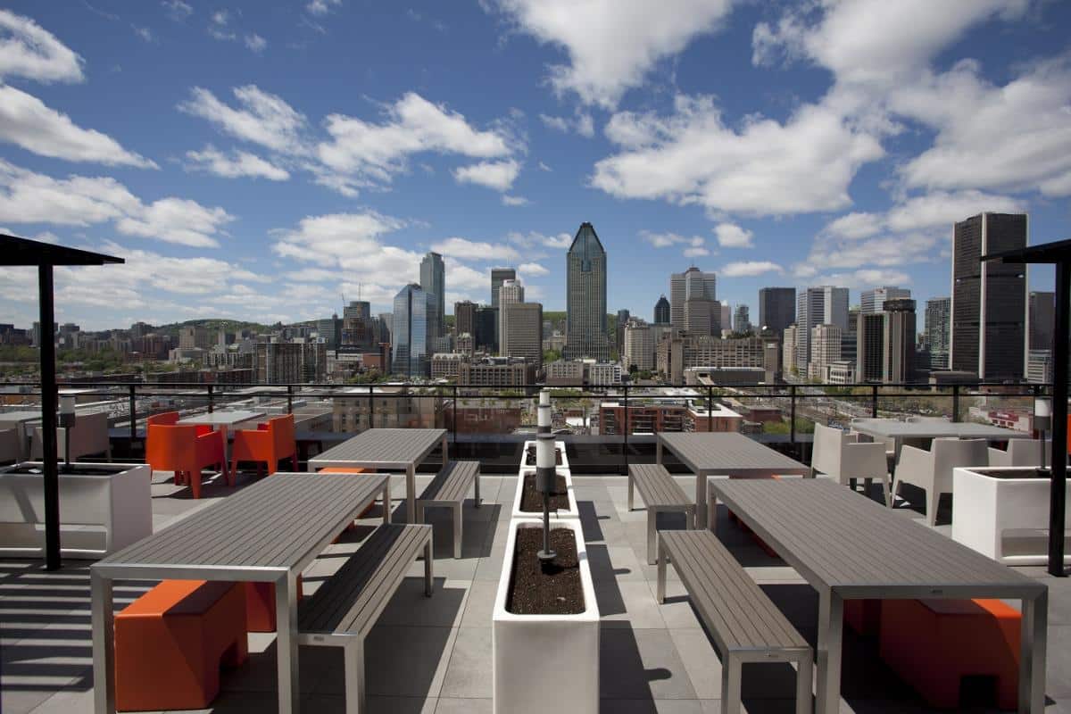 Terrasse sur le toit des condos Lowney Sur Ville - Griffintown