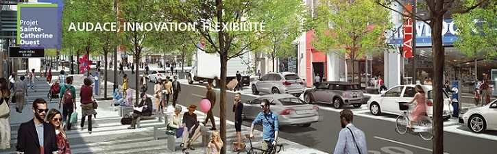 La rue Ste-Catherine, l’artère commerciale la plus importante à Montréal, se refait une beauté!