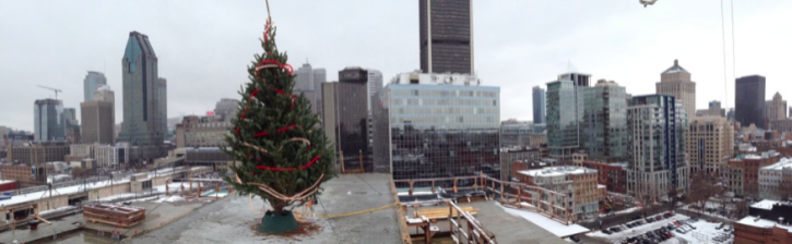 État d'avancement des travaux sur les chantiers de construction des projets de condos Prével : Lowney sur ville et Les Bassins du Havre dans Griffintown, et 21e arrondissement dans le Vieux-Montréal.